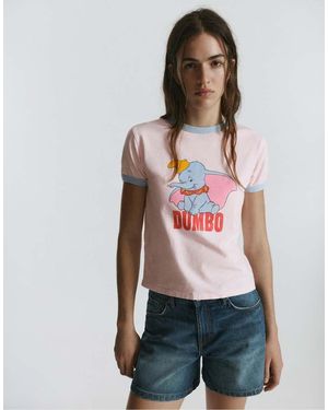 Pull&Bear T-Shirt Regular Fit Con Stampa Di Dumbo - Rosso