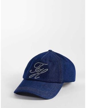 Tommy Hilfiger Denim Script Logo Cap - Blue