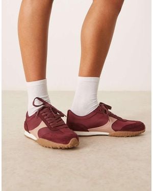 ASOS Dive Lace Up Trainers - Red