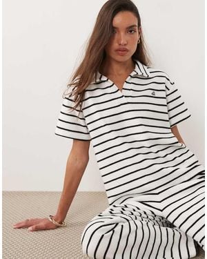 4th & Reckless Cotton Rich Terrycloth Collared Polo Top - White