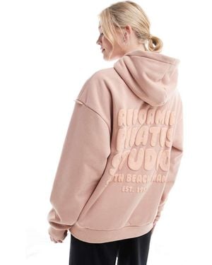 South Beach Reformer Back Graphic Hoodie - Pink