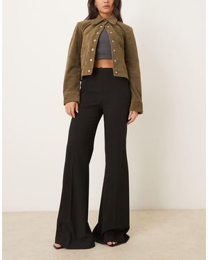 Mango Pantaloni A Zampa Sartoriali Neri - Nero