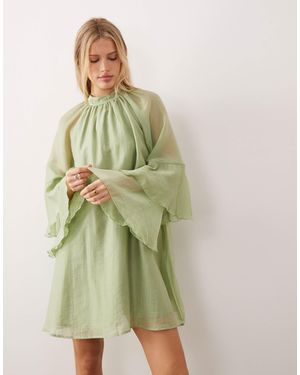 Aware – hochgeschlossenes minikleid - Grün