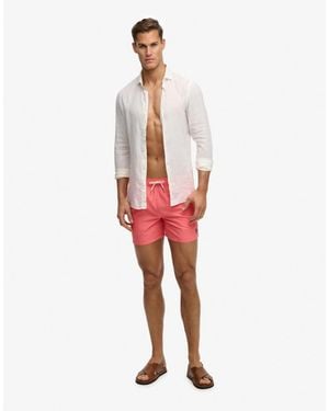 Superdry – badeshorts - Rot