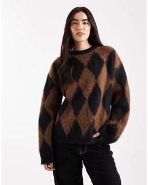 Daisy Street Oversized Sweater - Black