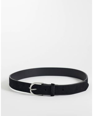 Mango Teen Pony Hair Belt - Black
