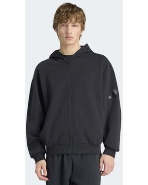 adidas Originals Soft Lux Full-zip Hoodie - Blue