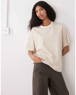 Monki Oversized T-shirt - Natural