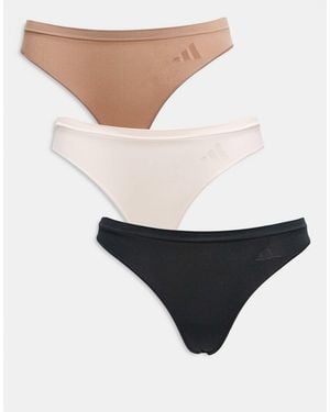 adidas – 3er-pack nahtlose tangas - Weiß