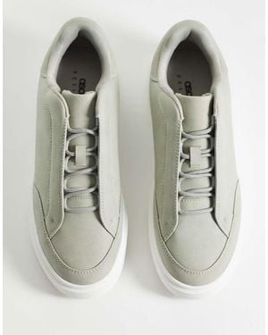 ASOS Lace Up Trainers With Concealed Lace - Green