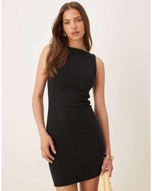 Gina Tricot Boatneck Mini Dress - Black