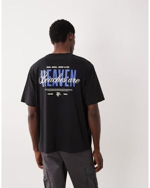 JJ Rebel Oversized T-shirt With Back Print - Black
