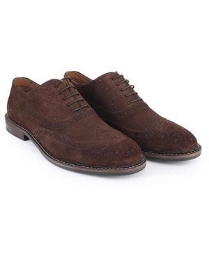 Thomas Crick Waldew' Suedeleather Oxford Formal Lace-Up Shoes - Brown