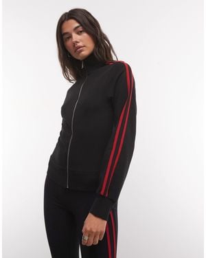 Collusion Funnel Neck Zip Through Track Top - Blue