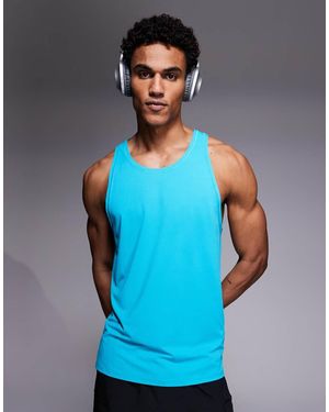 4505 Icon Quick Dry Mesh Training Tank Top With Racer Back - Blue