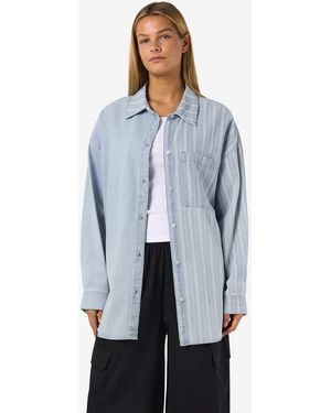 Noisy May Camicia Oversize A Maniche Lunghe - Blu