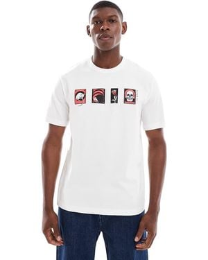 Paul Smith Regular Fit Hedgehog Logo T-Shirt - White