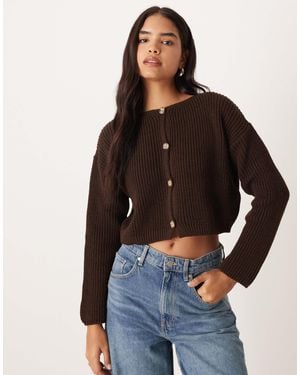ASOS Crew Neck Cardigan - Black