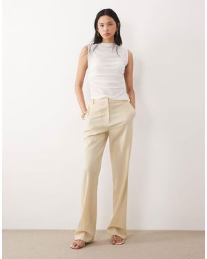 ASOS Tall Tailored Slim Straight Pants - Natural