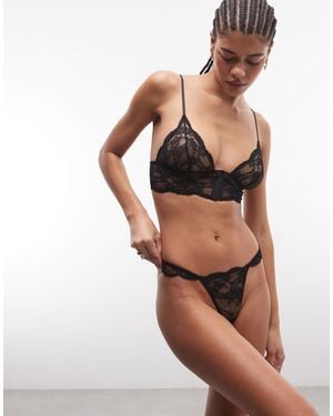 ASOS – lola – tanga aus spitze - Braun