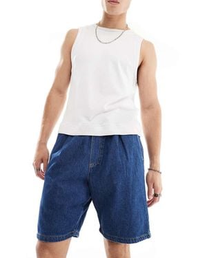 Jack & Jones Denim Short With Drawstring Waist - Blue