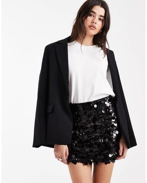 ASOS Mixed Sequin Mini Skirt - Black