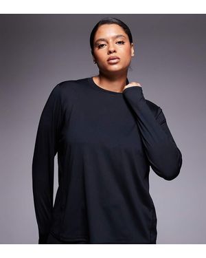 4505 Curve Icon Active Quick Dry Long Sleeve Running Top - Blue