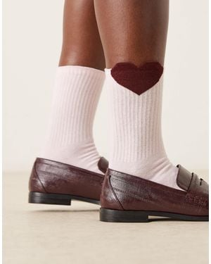 ASOS Heart Detail Socks - Red