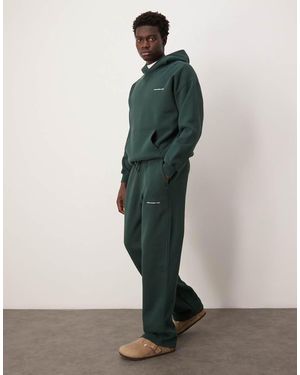 Abercrombie & Fitch Flocked Timeless Logo Open Hem joggers - Green
