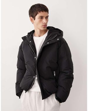 ASOS COLLECTIVE Chaqueta Acolchada Negra De Plumón De - Negro