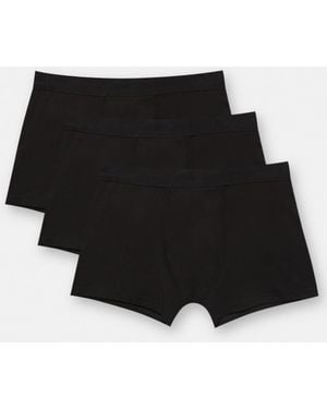 Pull&Bear Pack Of 3 Stwd Boxers - Black