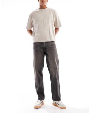 ASOS Jeans Dritti Slavato Con Sfumatura Gialla - Grigio