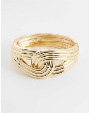 ASOS Bracciale Rigido Dorato Con Design Intrecciato - Metallizzato