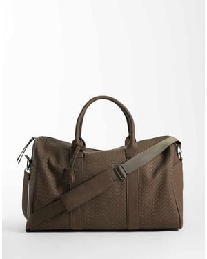 ASOS Basketweave Holdall Bag - Brown