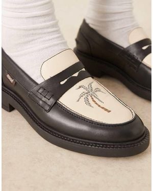 Noak Mocasines Negros Con Estampado Elaborados En Portugal De
