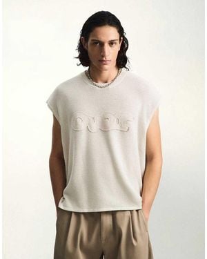 Bershka Worker Patch T-shirt - White