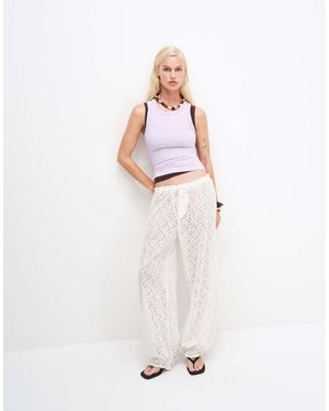 Monki Pantaloni A Palloncino Bohémien - Bianco