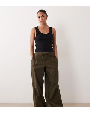 ASOS Asos Design Petite Parachute Trouser With Toggle Hem Detail - Multicolour