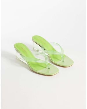 Glamorous Sandales compensées en plastique souple - Vert