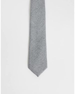 ASOS Cravatta Grigia Testurizzata - Bianco