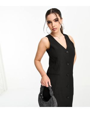 4th + Reckless Petite Exclusive Sleeveless Tailored Mini Dress - Black