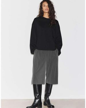 Stradivarius Bermudashort Van Suède - Zwart