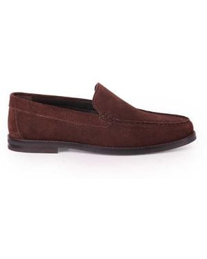 OFF THE HOOK Ronan Suede Leather Penny Loafers - Brown