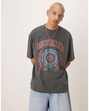 ASOS – oversize-t-shirt - Grau