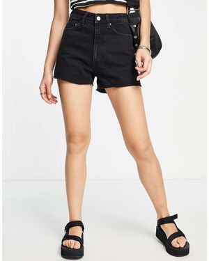 Weekday Pantalones Cortos Vaqueros Descolorido Rowe De - Negro