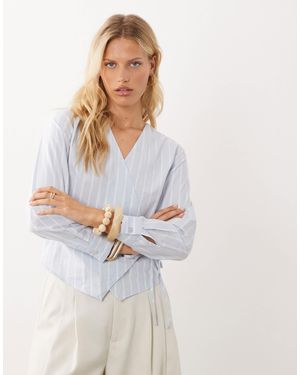 Mango Teen Tie Waist Shirt - White