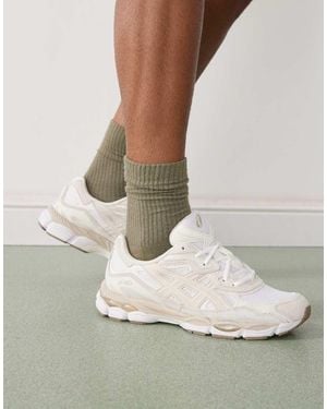 Asics Zapatillas De Deporte Blancas Y Gris Pluma Gel-Nyc De - Metálico