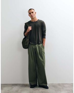 Weekday Camiseta De Manga Larga De Ajuste Ligeramente Encogido En-Verde