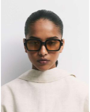 Pull&Bear Occhiali Marroni Con Lenti Gialle - Marrone
