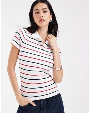Tommy Hilfiger Slim Fit Rib Polo Shirt - Blue